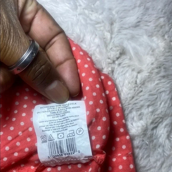 Motherhood Maternity Pink Tie Front Cap Sleeve Blouse - Picture 6 of 6